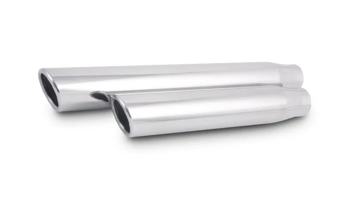 1575 – VIBRANT Exhaust Tail Pipe Tip, 2-1/2 Inch Inlet 3 Inch Outlet Stainless Steel Round 15 Degree Angle Cut Rolled...